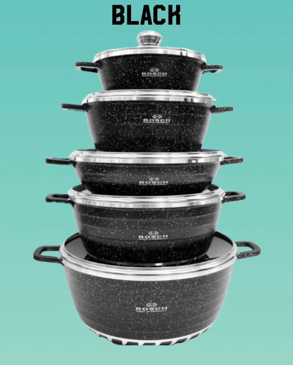 BOSCH GRANITE POT SET BLACK