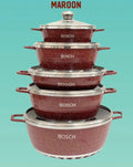 BOSCH GRANITE POT SET MAROON